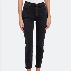 Agolde Nico High Rise Slim Fit Jeans in Black Size 26 worn less than five times!